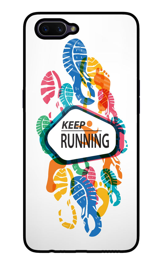 Keep Running Oppo A3S Glass Case