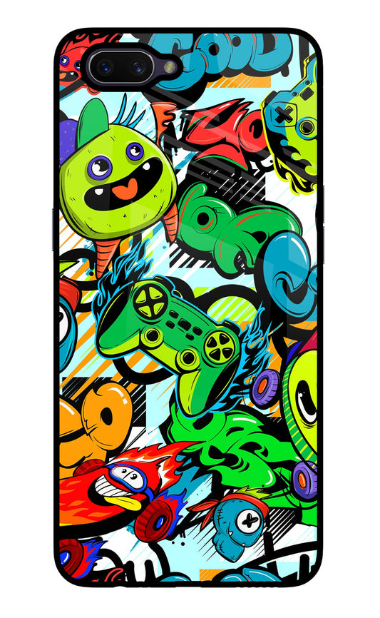 Game Doodle Oppo A3S Glass Case