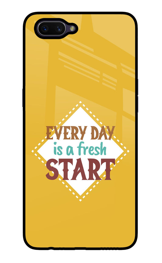Every day is a Fresh Start Oppo A3S Glass Case