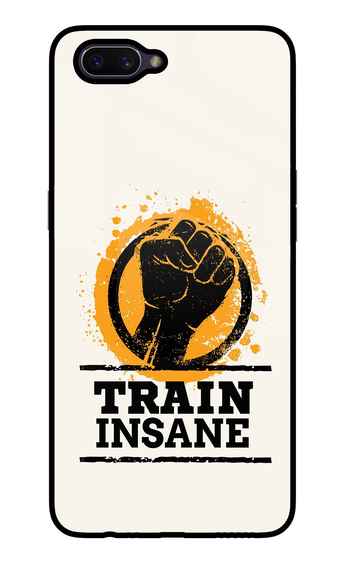 Train Insane Oppo A3S Glass Case