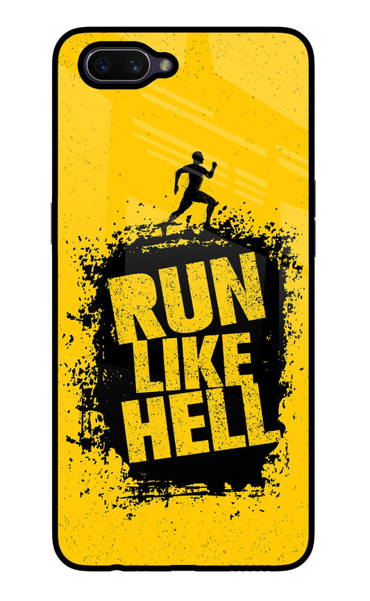 Run Like Hell Oppo A3S Glass Case