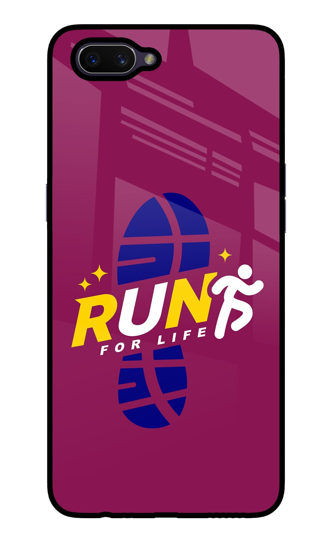 Run for Life Oppo A3S Back Cover