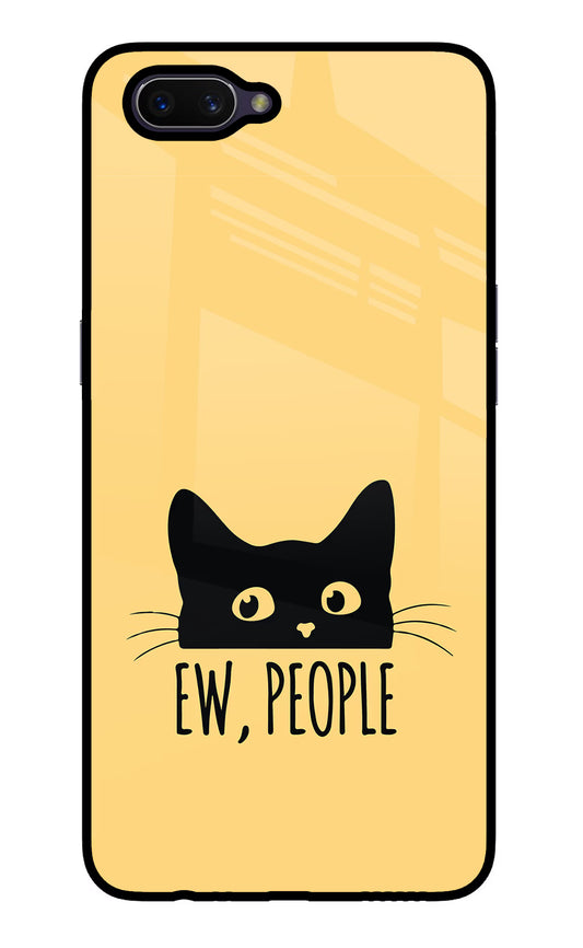 Ew People Catitude Oppo A3S Glass Case