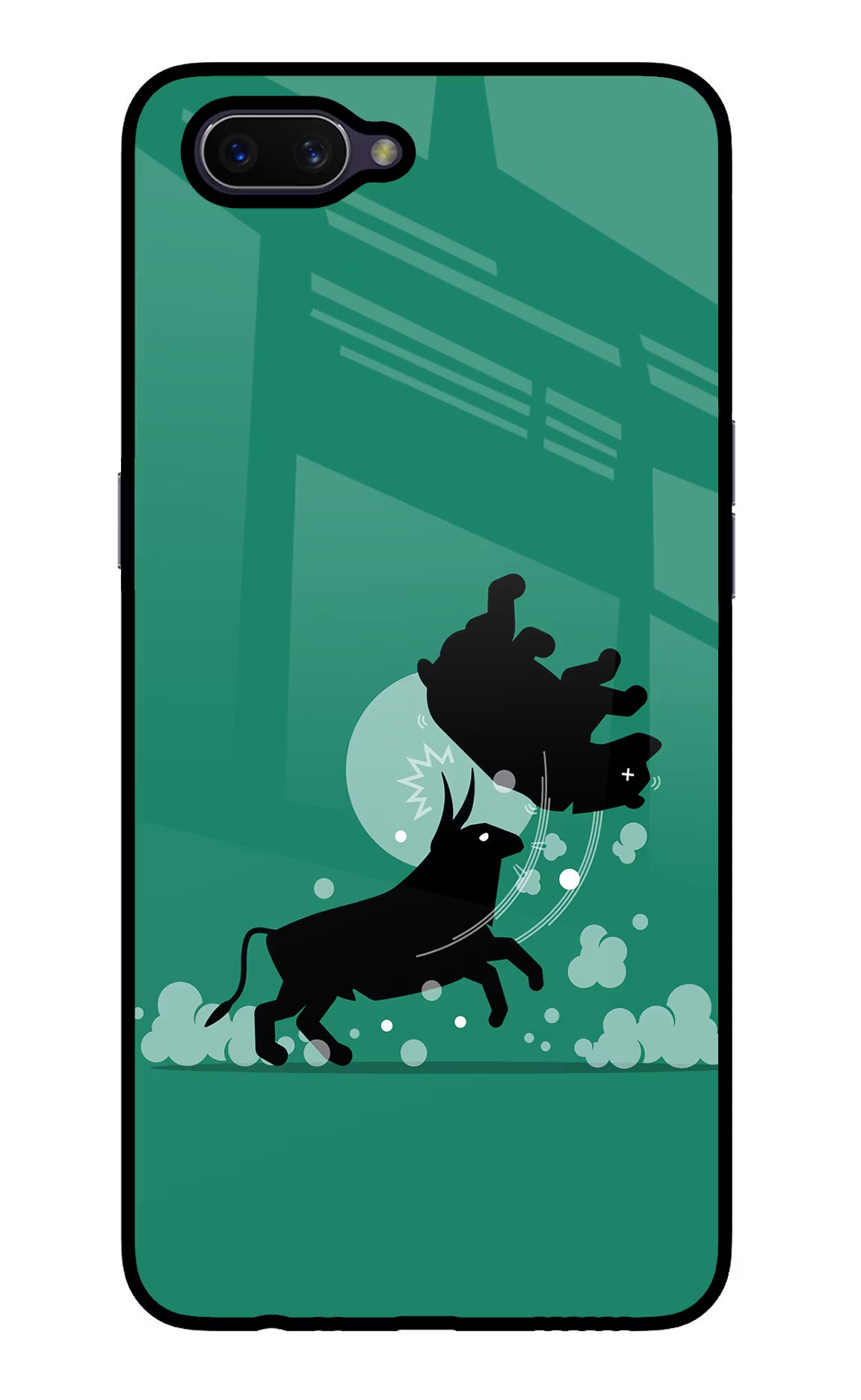 Bull Conqueror Oppo A3S Glass Case
