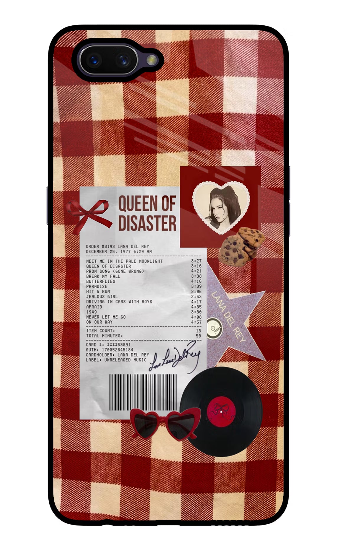 Queen of Disaster Oppo A3S Glass Case