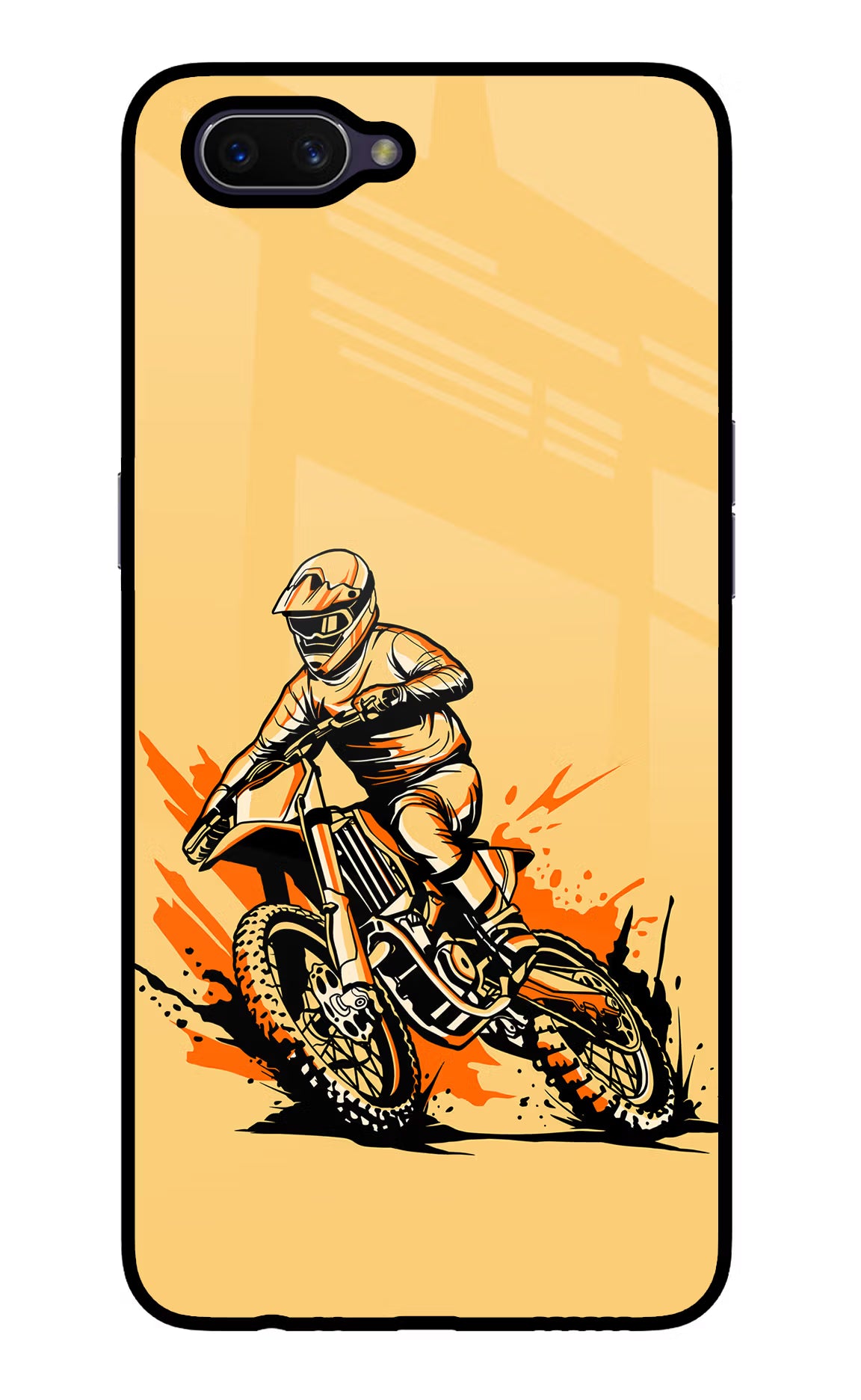 Off-Road Fury Oppo A3S Glass Case Back Cover by Casekaro