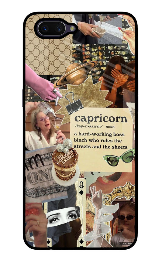 Capricorn Zodiac Oppo A3S Glass Case