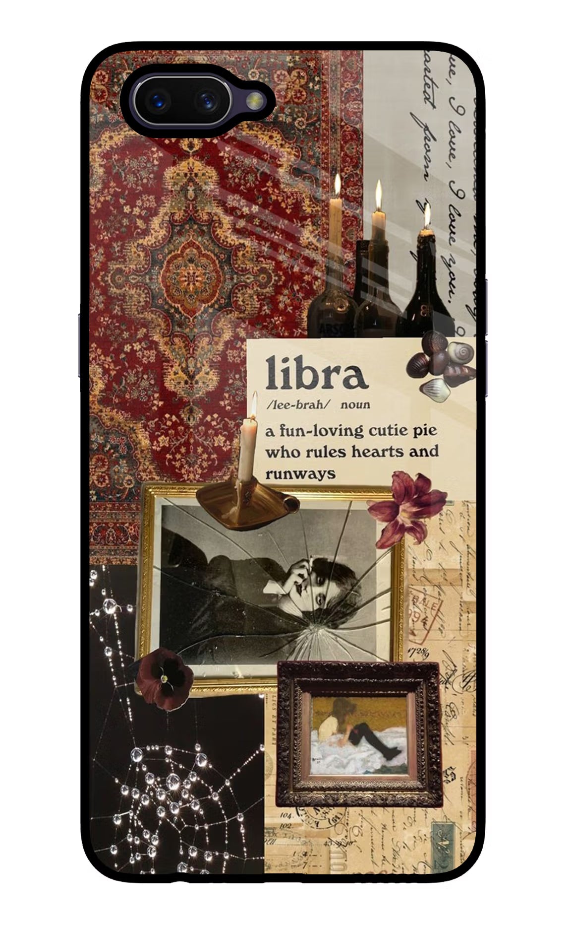 Libra Zodiac Oppo A3S Glass Case Back Cover by Casekaro