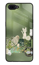 Aesthetic anime Oppo A3S Glass Case