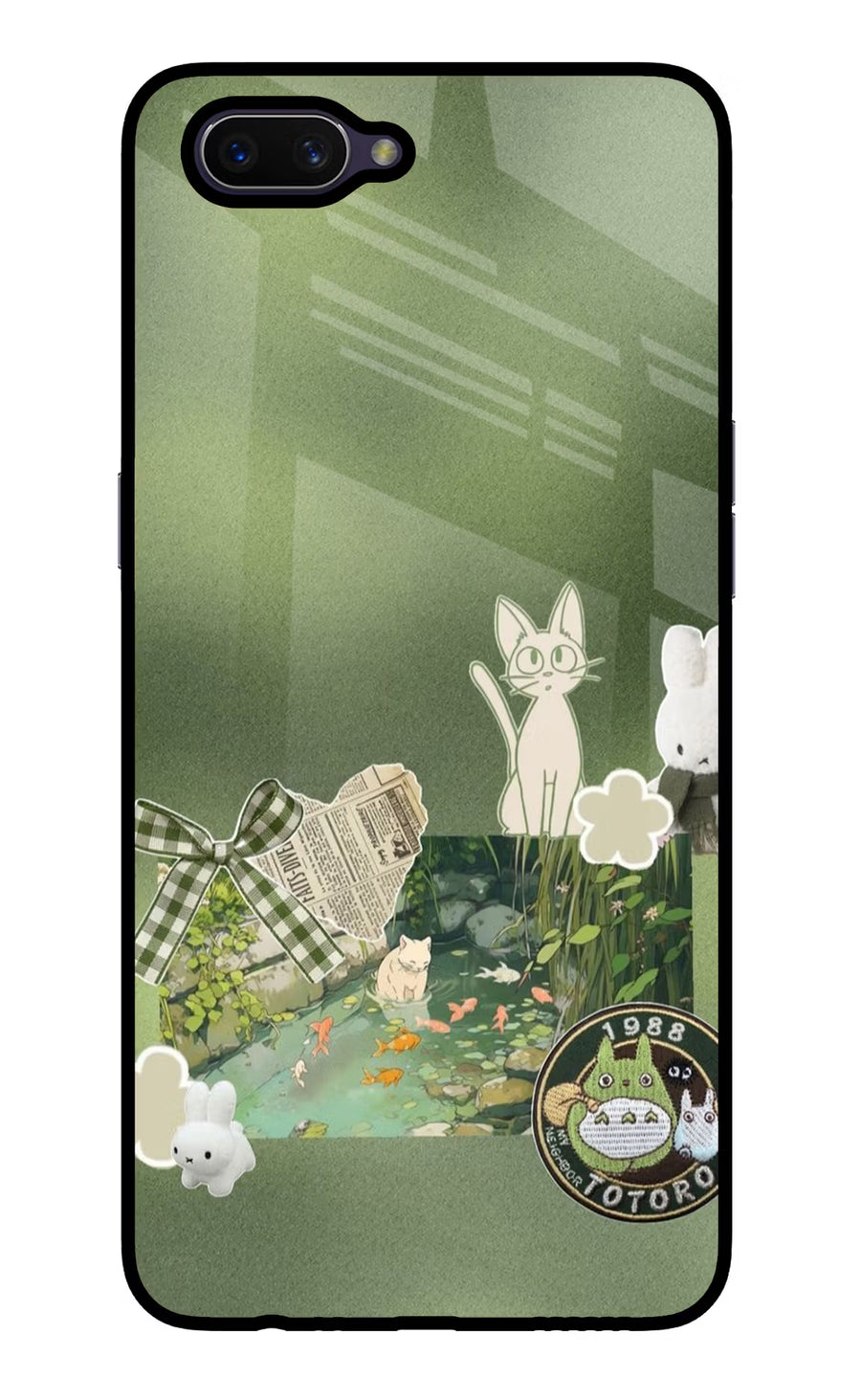Aesthetic anime Oppo A3S Back Cover, Glass case