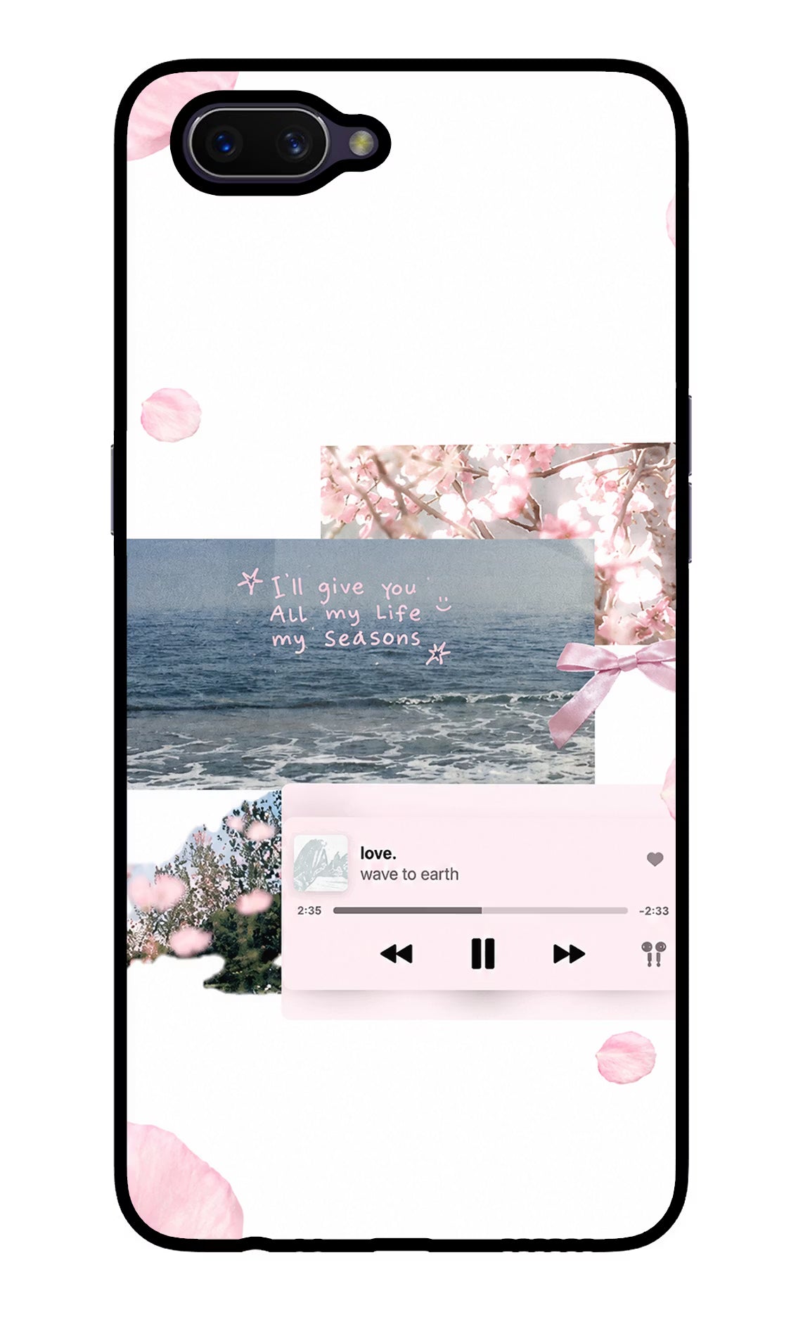Wave to earth Oppo A3S Glass Case