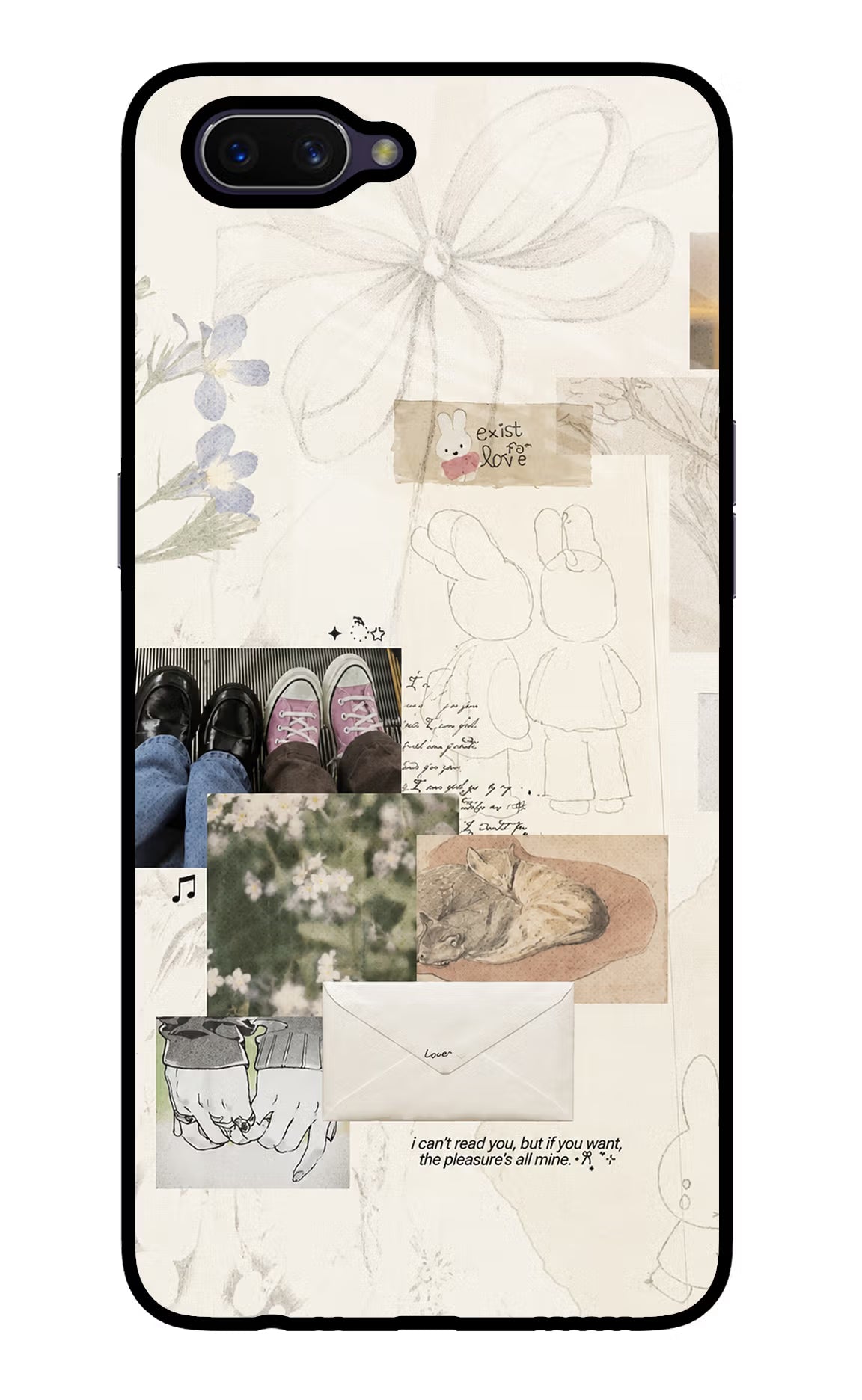 Soft Aesthetic Oppo A3S Glass Case