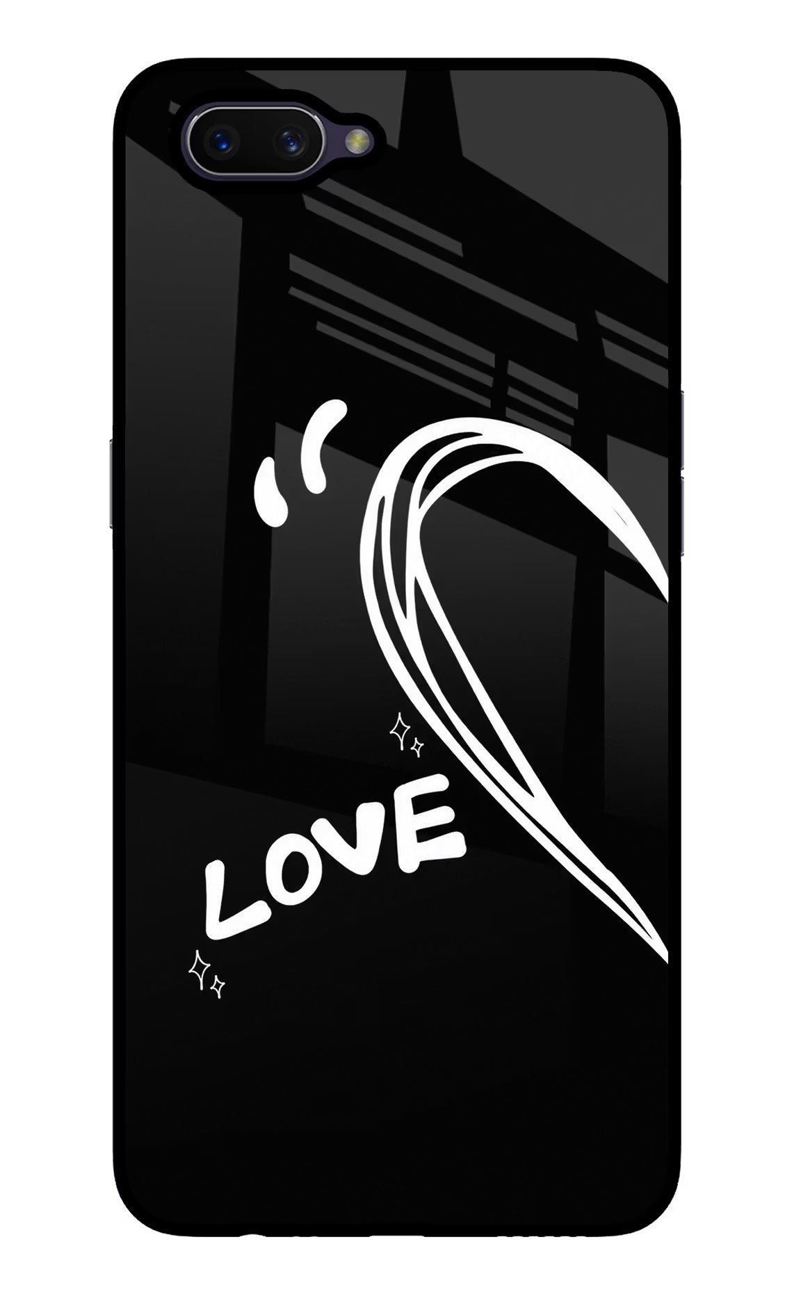 Love Line Oppo A3S Glass Case