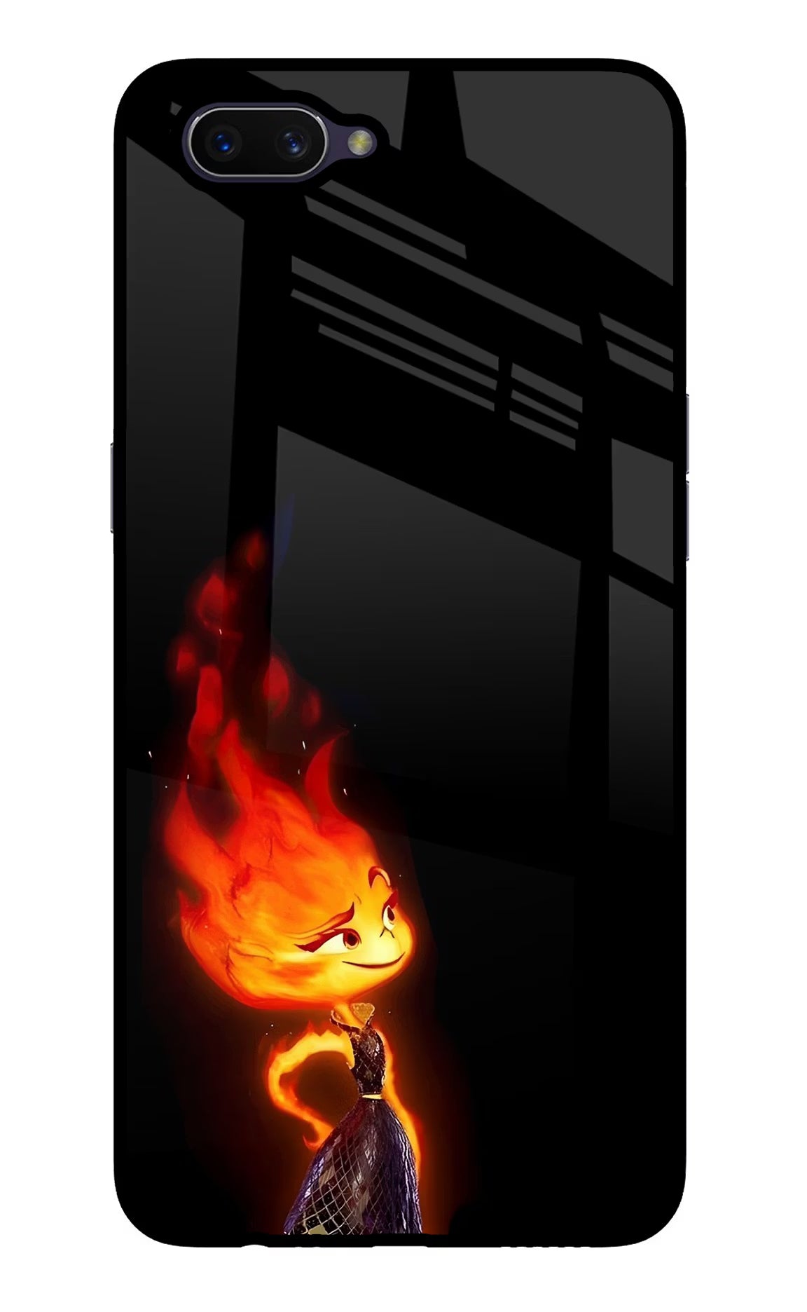 Ember Flame Oppo A3S Glass Case