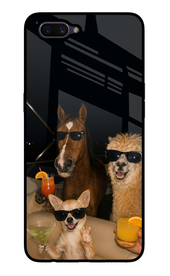 Party Squad Oppo A3S Glass Case