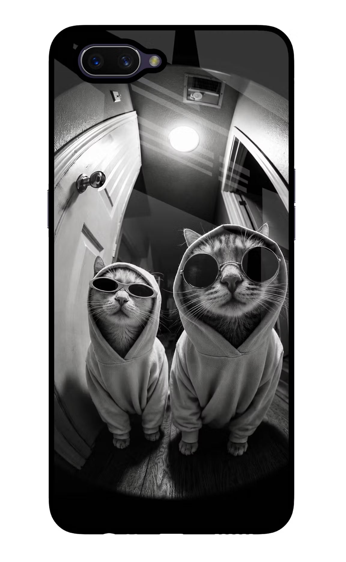 Hood Cats Oppo A3S Glass Case