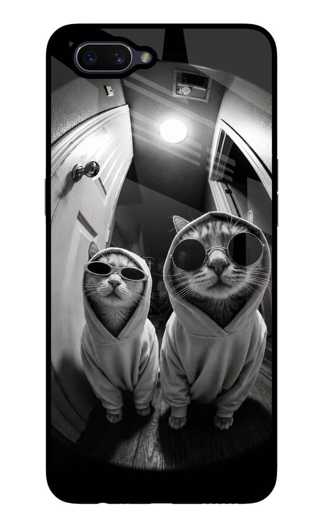 Hood Cats Oppo A3S Glass Case