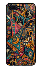 Folk Print Oppo A3S Glass Case