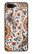 White Mayura Oppo A3S Glass Case