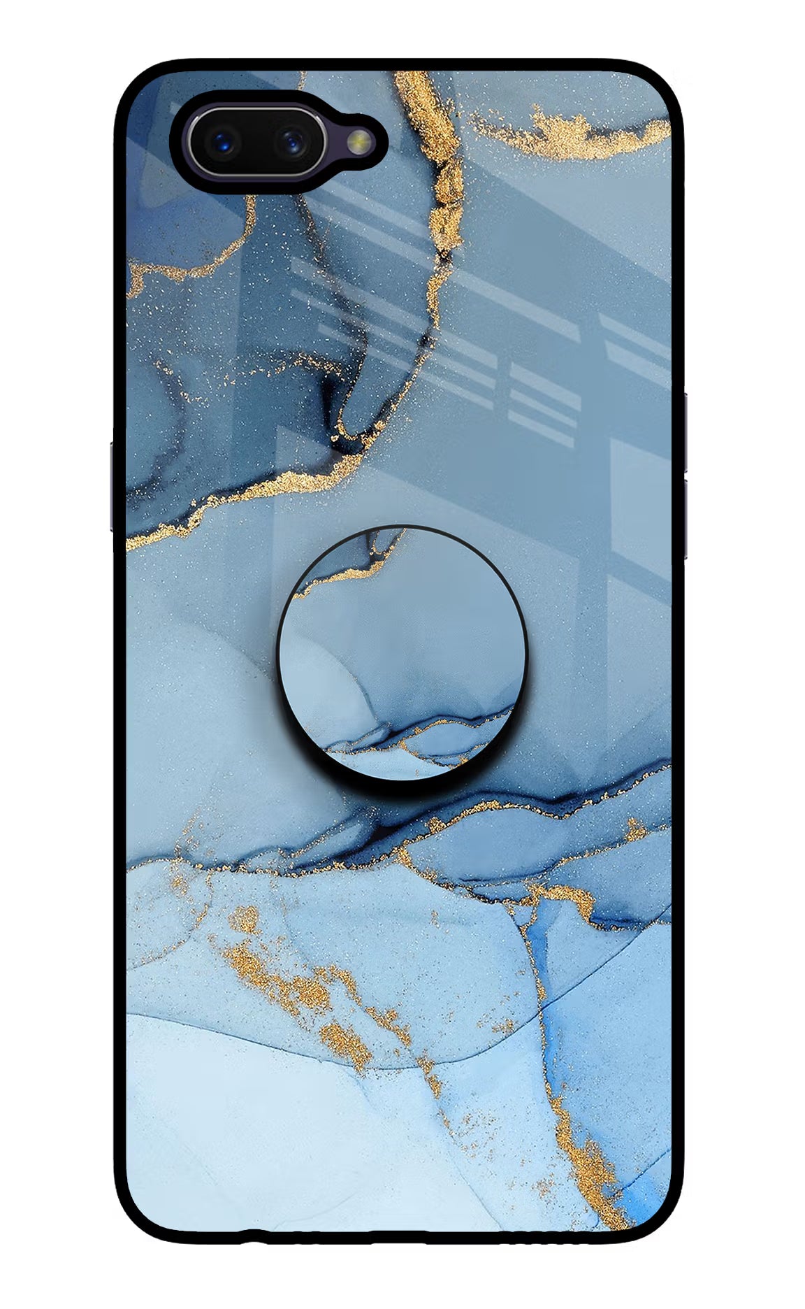 Blue Marble Oppo A3S Glass Case