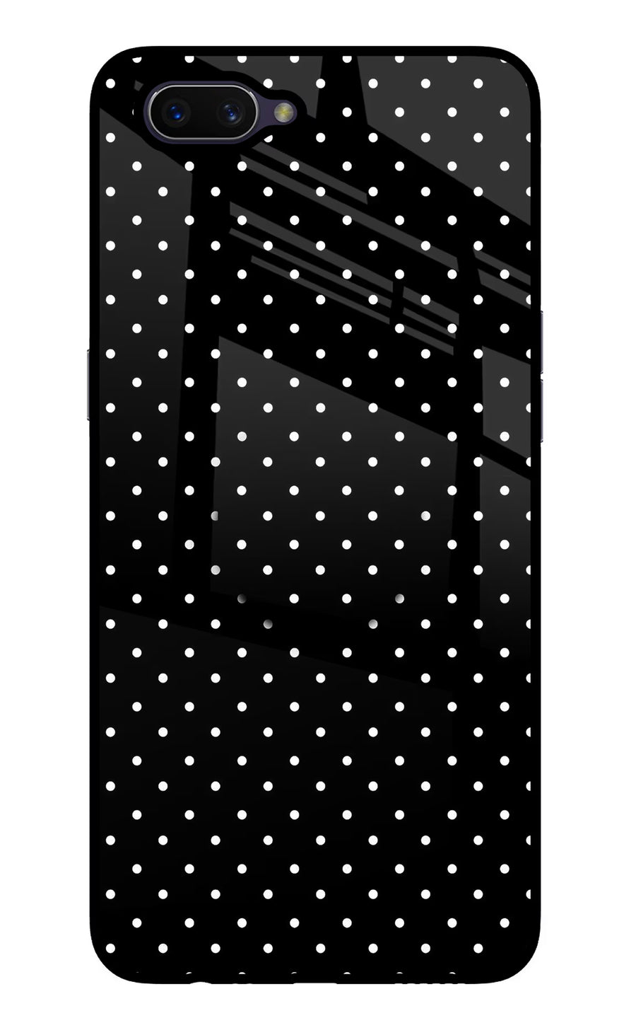 White Dots Oppo A3S Pop Case, Glass case