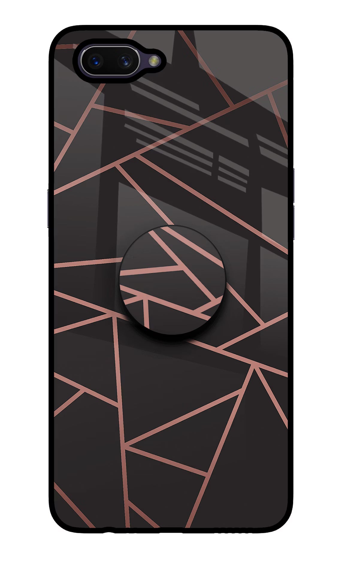 Geometric Pattern Oppo A3S Glass Case