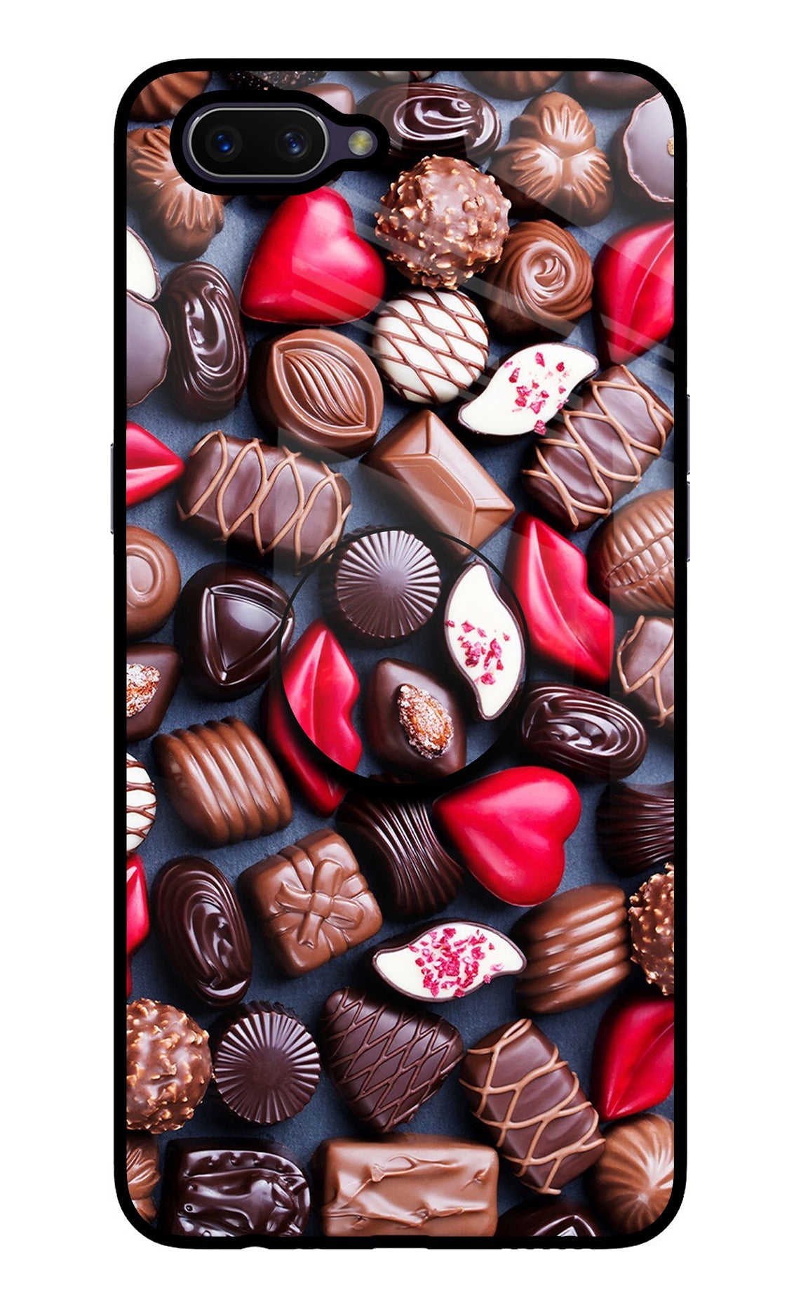 Chocolates Oppo A3S Glass Case