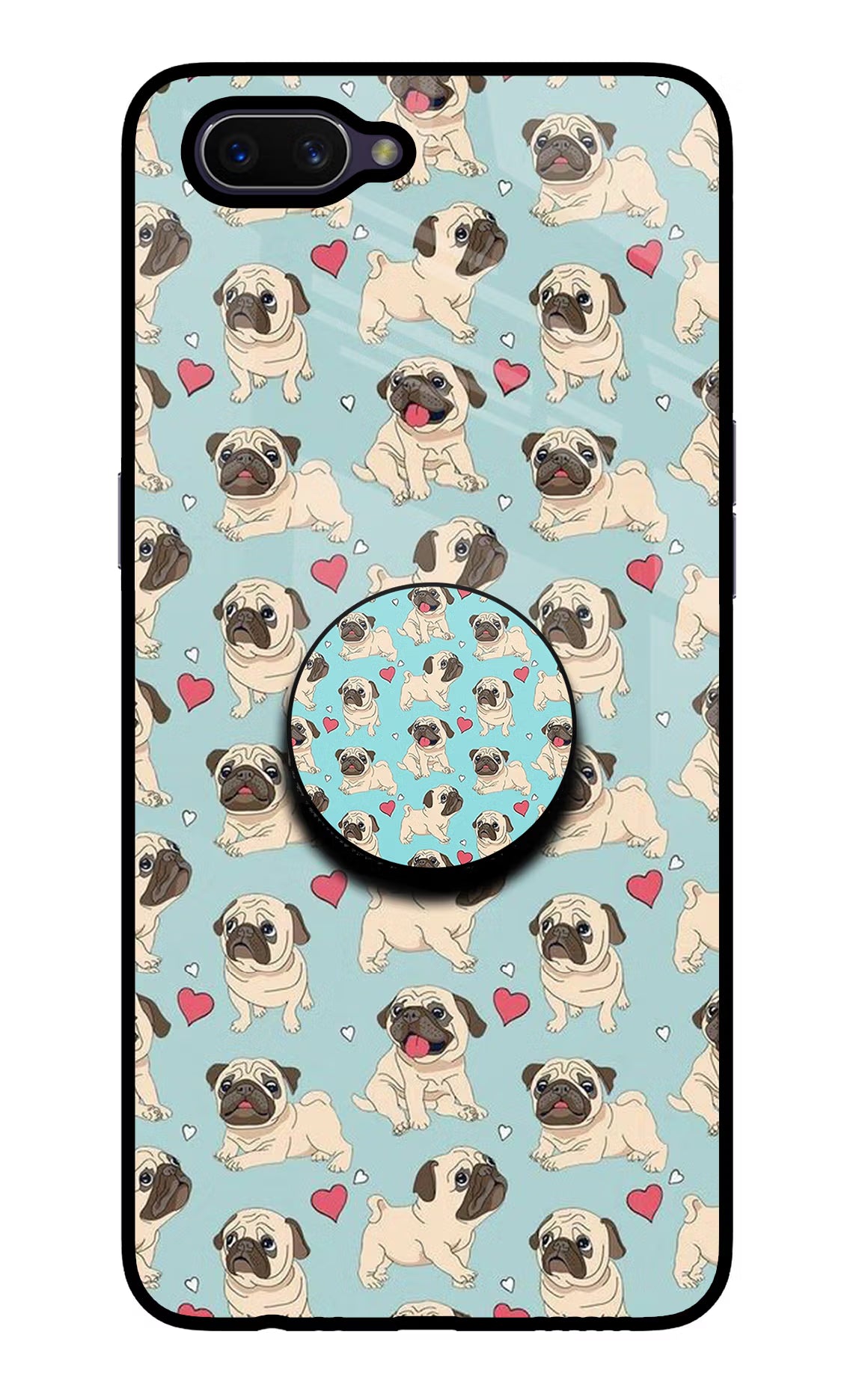 Pug Dog Oppo A3S Pop Case by Casekaro