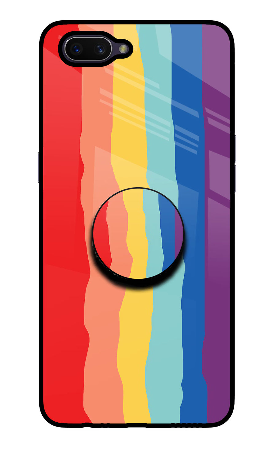 Rainbow Oppo A3S Pop Case, Glass case