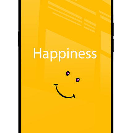 Happiness With Smiley Realme C1 Glass Case Back Cover by Casekaro