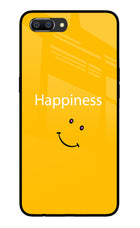 Happiness With Smiley Realme C1 Glass Case Back Cover by Casekaro