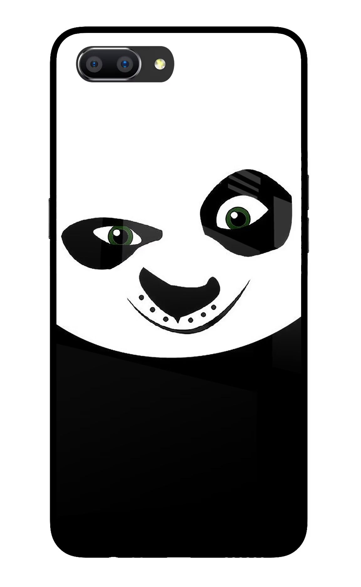 Panda Realme C1 Glass Case Back Cover by Casekaro