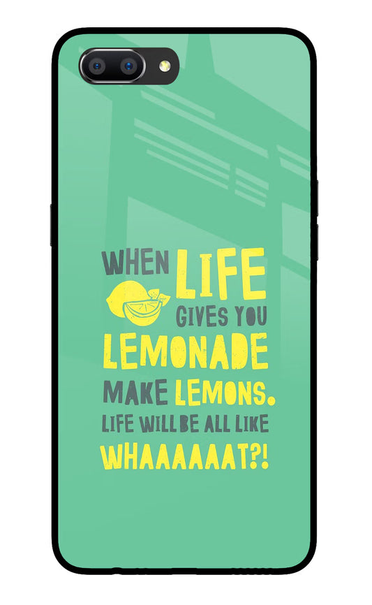 Quote Realme C1 Glass Case Back Cover by Casekaro