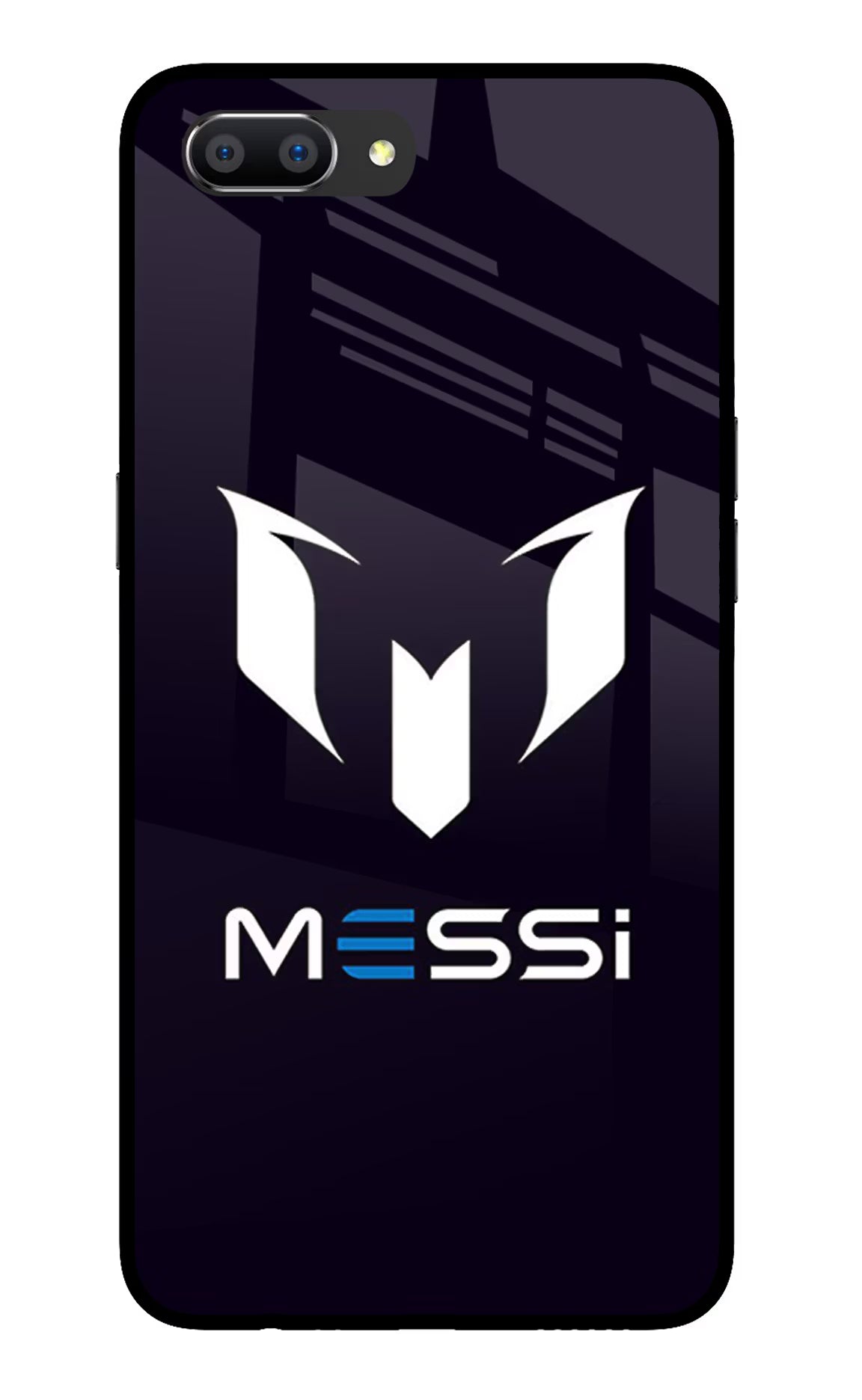 Messi Logo Realme C1 Glass Case