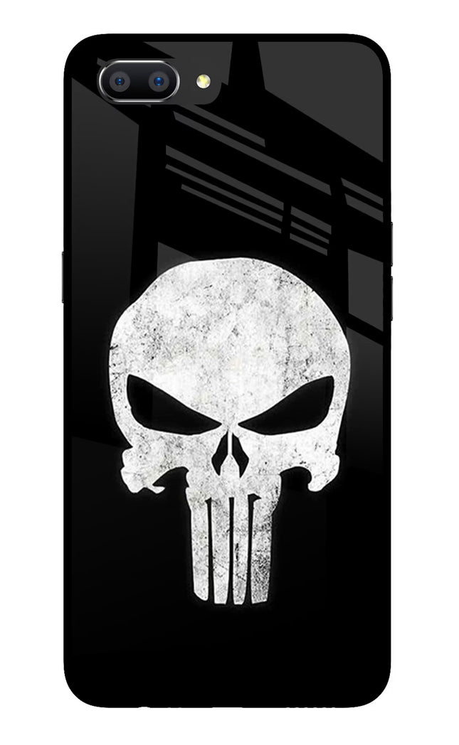 Punisher Skull Realme C1 Glass Case Back Cover by Casekaro