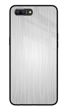 Wooden Grey Texture Realme C1 Glass Case Back Cover by Casekaro