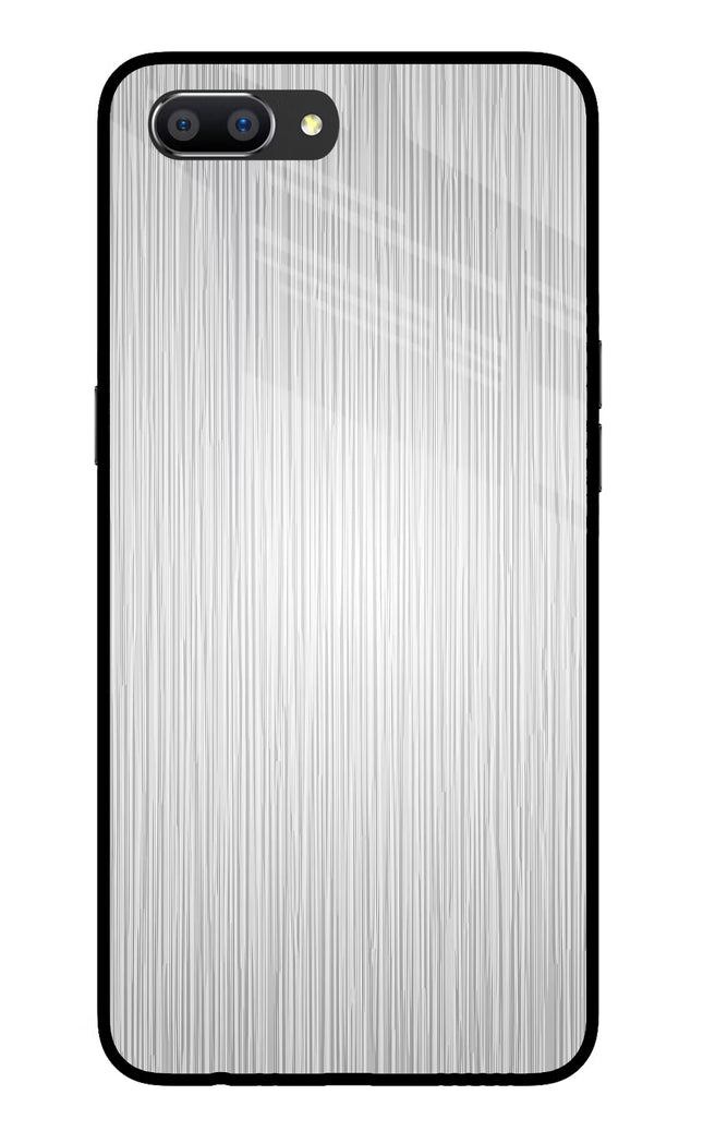 Wooden Grey Texture Realme C1 Glass Case Back Cover by Casekaro
