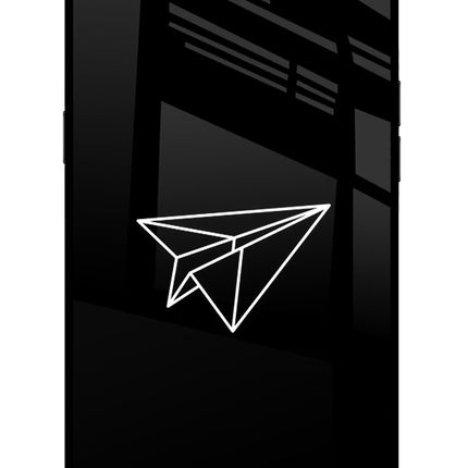 Paper Plane White Realme C1 Glass Case Back Cover by Casekaro