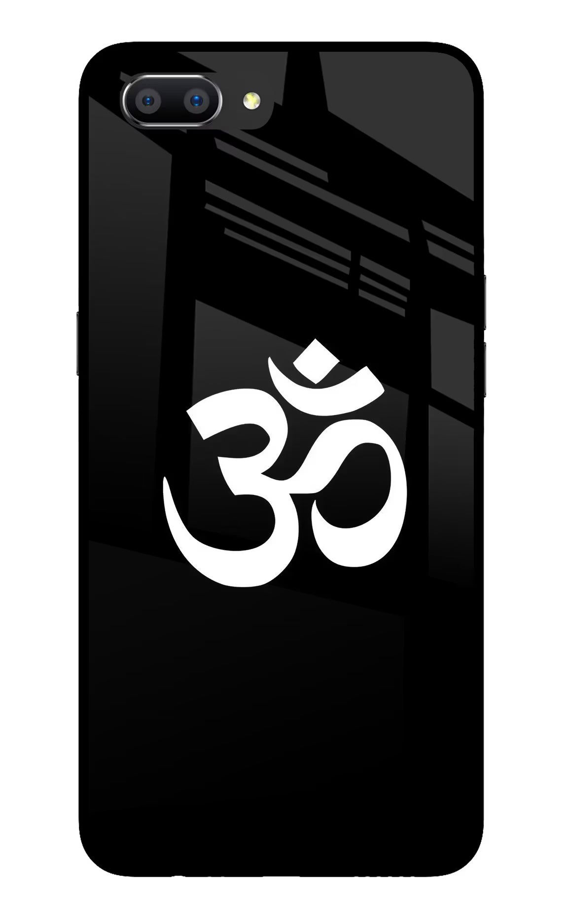 Om Realme C1 Glass Case Back Cover by Casekaro