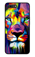 Lion Realme C1 Glass Case Back Cover by Casekaro