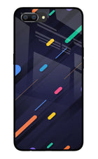 Abstract Design Realme C1 Glass Case Back Cover by Casekaro