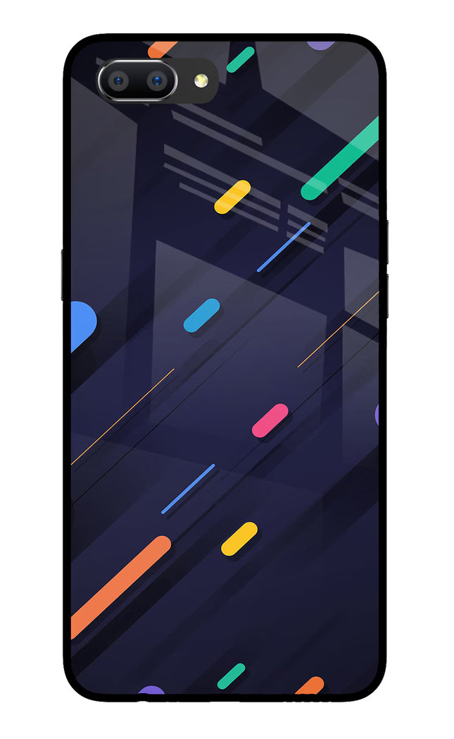 Abstract Design Realme C1 Glass Case Back Cover by Casekaro