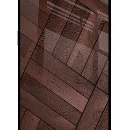 Wooden Texture Design Realme C1 Glass Case Back Cover by Casekaro