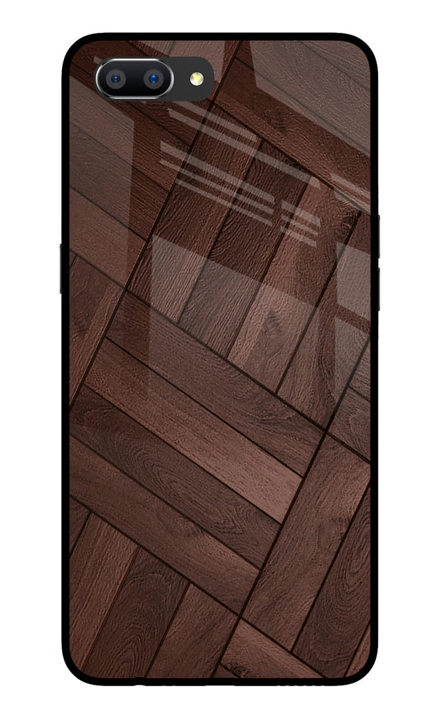 Wooden Texture Design Realme C1 Glass Case Back Cover by Casekaro