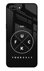Go Fuck Yourself Realme C1 Glass Case Back Cover by Casekaro