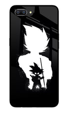 Goku Shadow Realme C1 Glass Case Back Cover by Casekaro