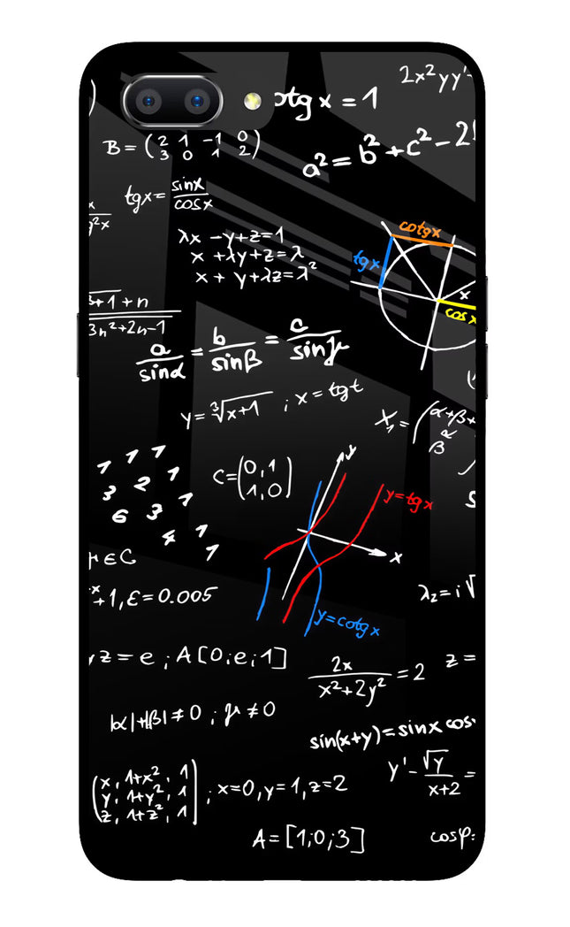 Mathematics Formula Realme C1 Glass Case Back Cover by Casekaro