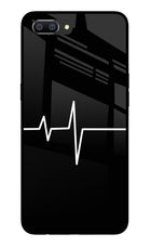Heart Beats Realme C1 Glass Case Back Cover by Casekaro