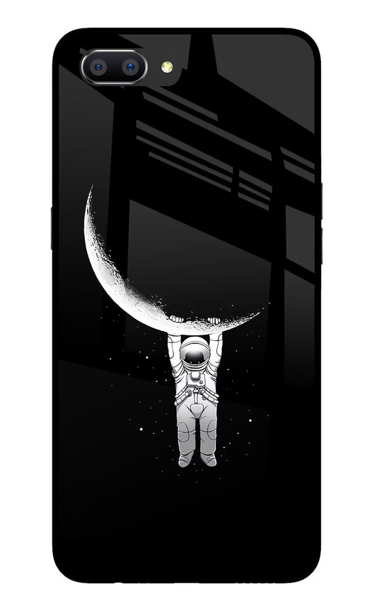 Moon Space Realme C1 Glass Case Back Cover by Casekaro