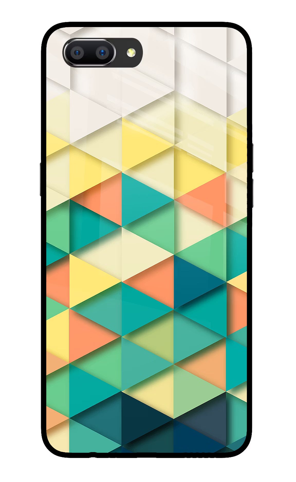 Abstract Realme C1 Glass Case Back Cover by Casekaro